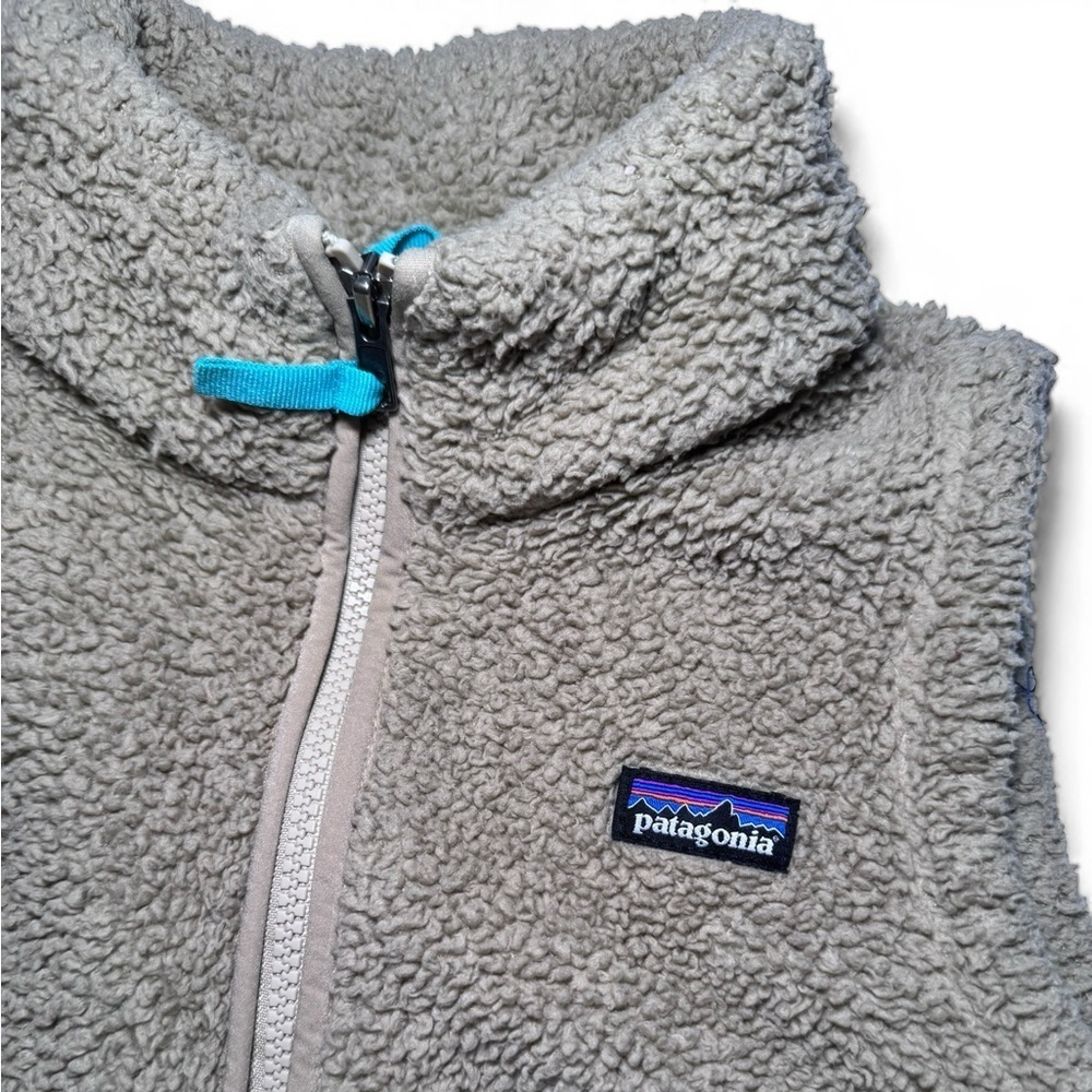 Girls Patagonia Fleece Tan Vest Size M 10 - Picture 2 of 6
